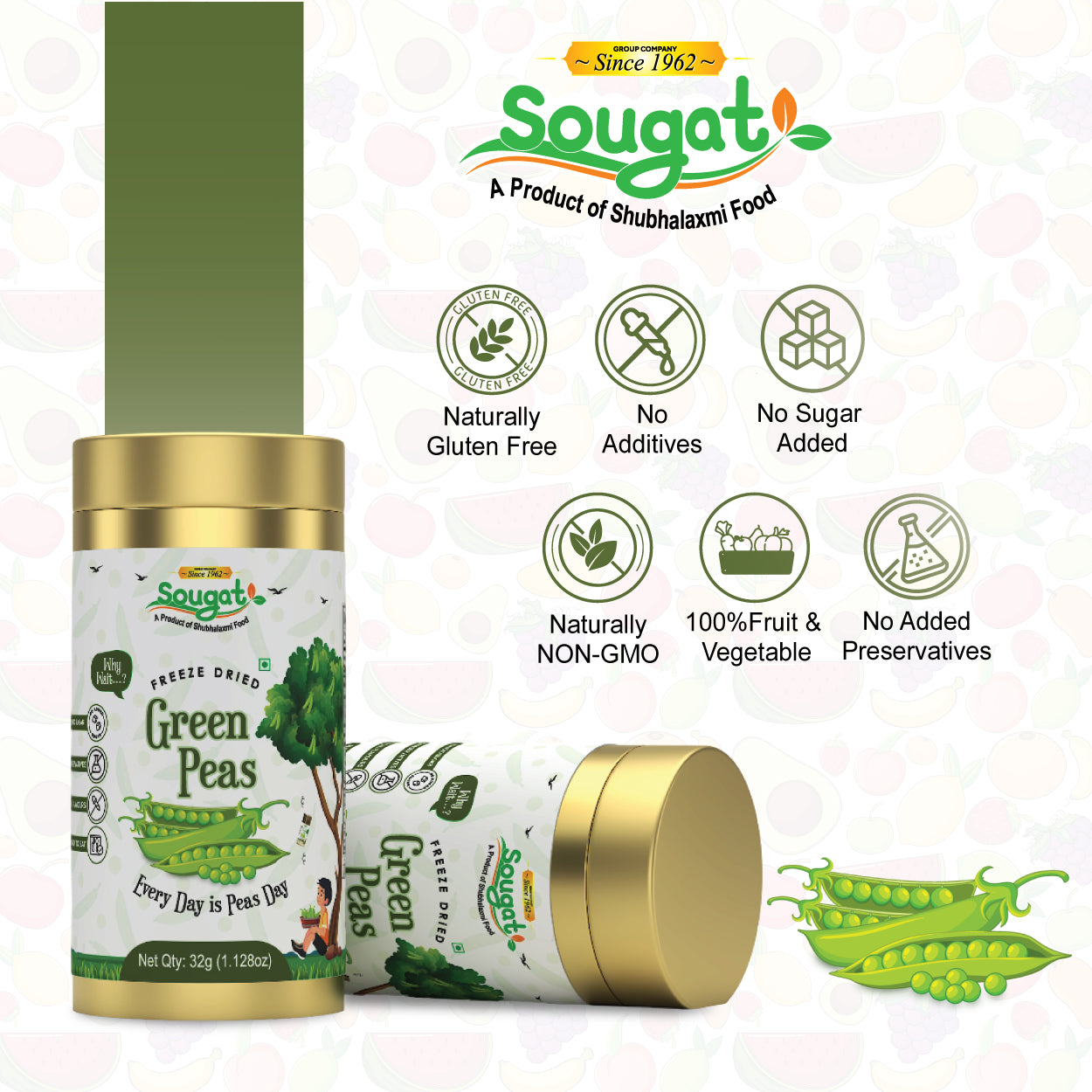 Freeze Dried Green Peas